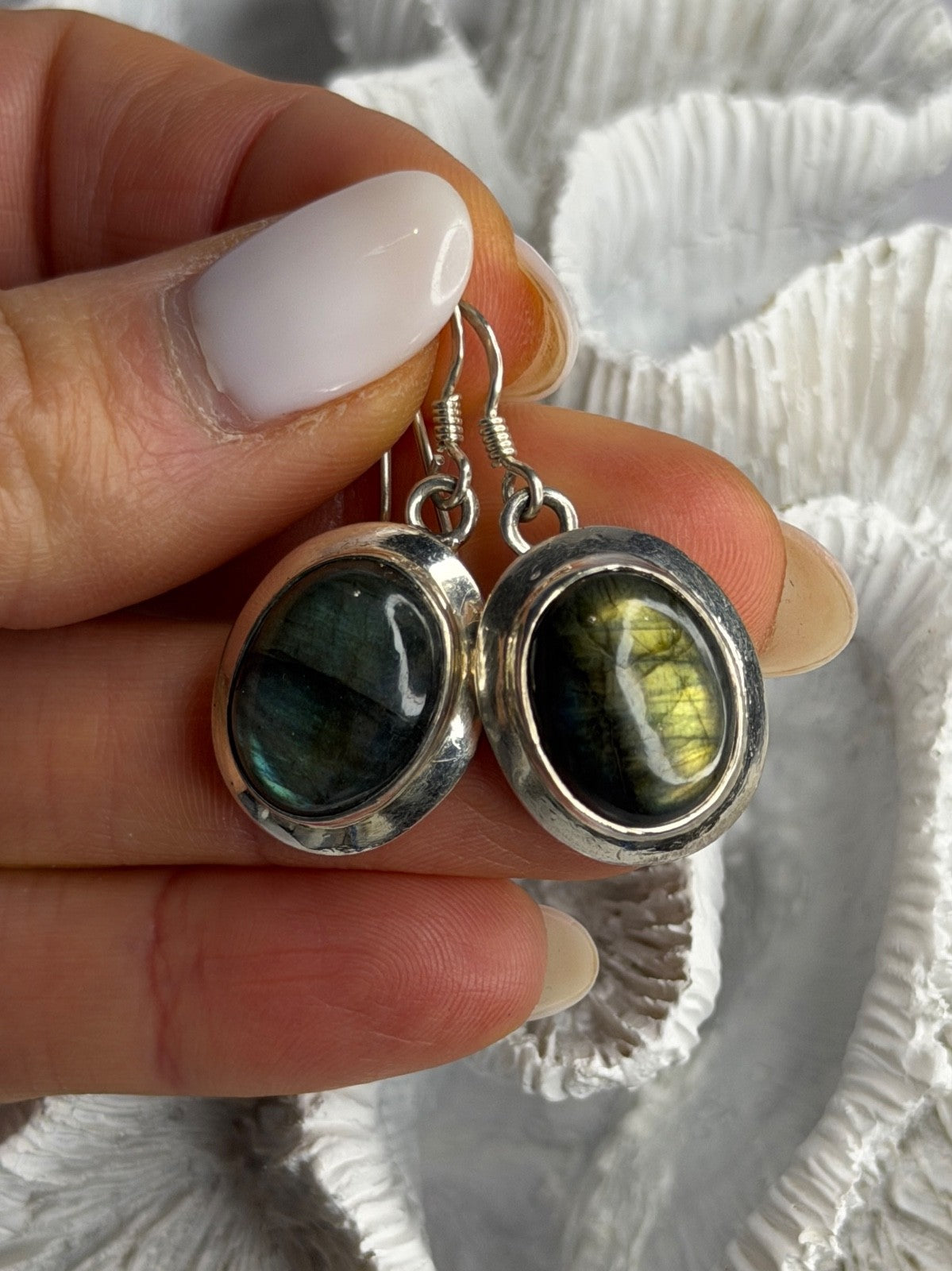 925 Sterling Silver Labradorite Dangle Earrings