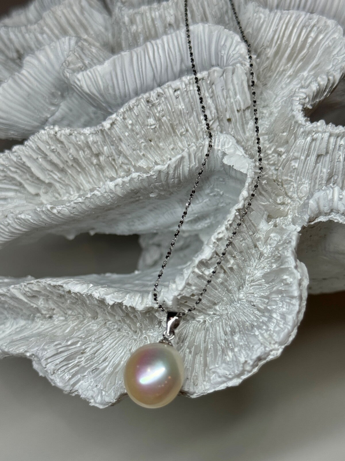 925 Sterling Silver Fresh Water Pearl Necklace Length 18 Inch