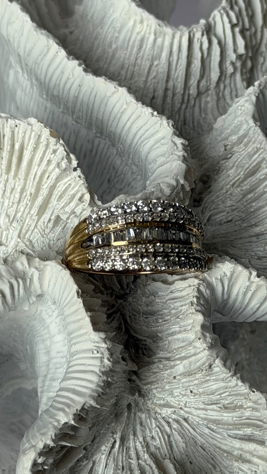 10K Yellow Gold Diamonds 1 carat Ring Size 7