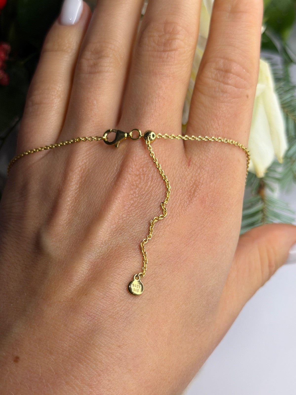 Pandora 925 Sterling Silver Gold Plated Chain