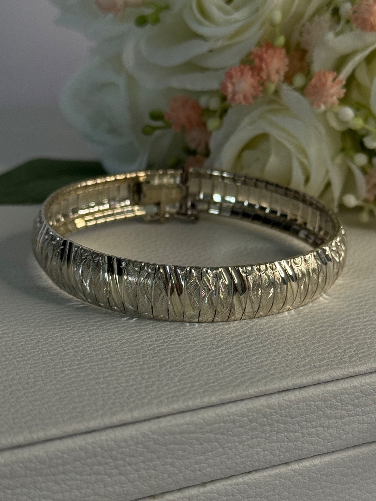 Beautiful Classy Italy 925 Sterling Silver Bracelet Length 7.5 Inch