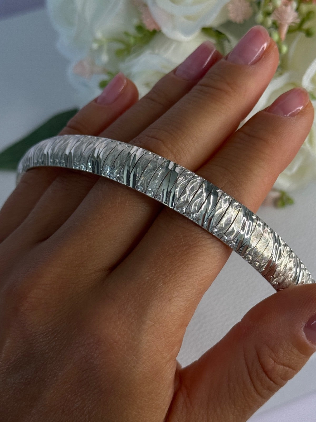 Beautiful Classy Italy 925 Sterling Silver Bracelet Length 7.5 Inch