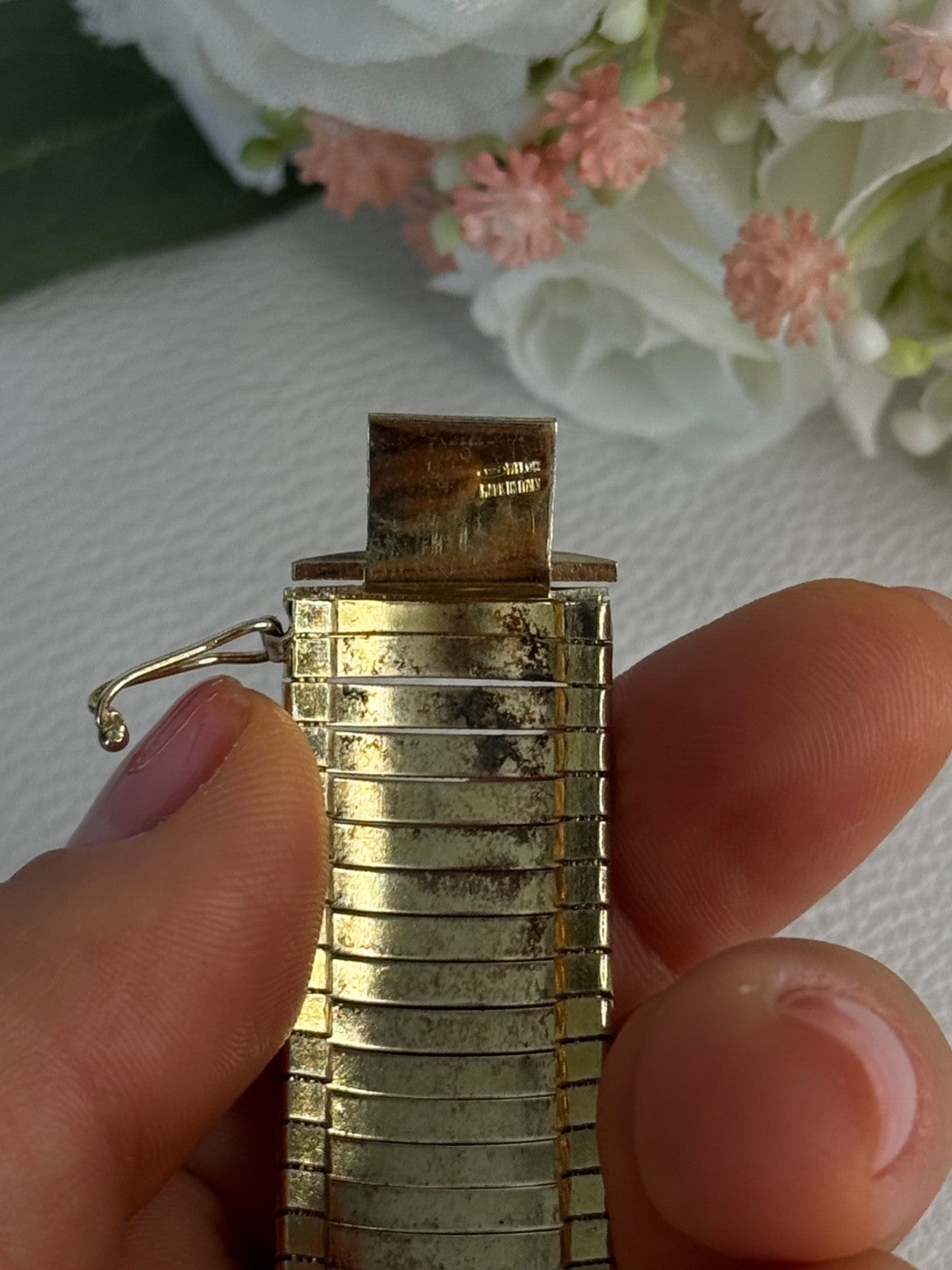 Italy Milor 925 Sterling Silver Gold Plated Bracelet Length 7.5 Inch