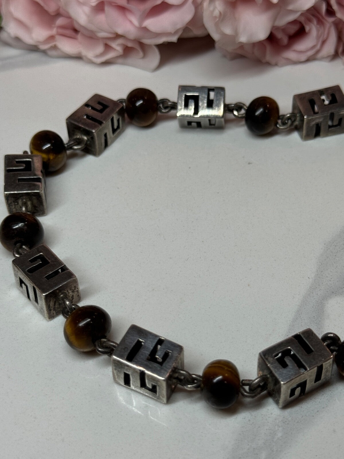 925 Sterling Silver Amber Necklace Length 20 Inch