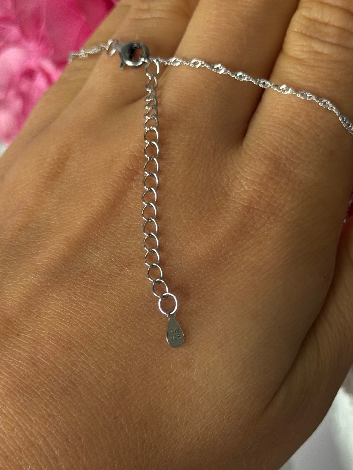 DK 925 Sterling Silver Chariote Necklace Length 20/18 inch