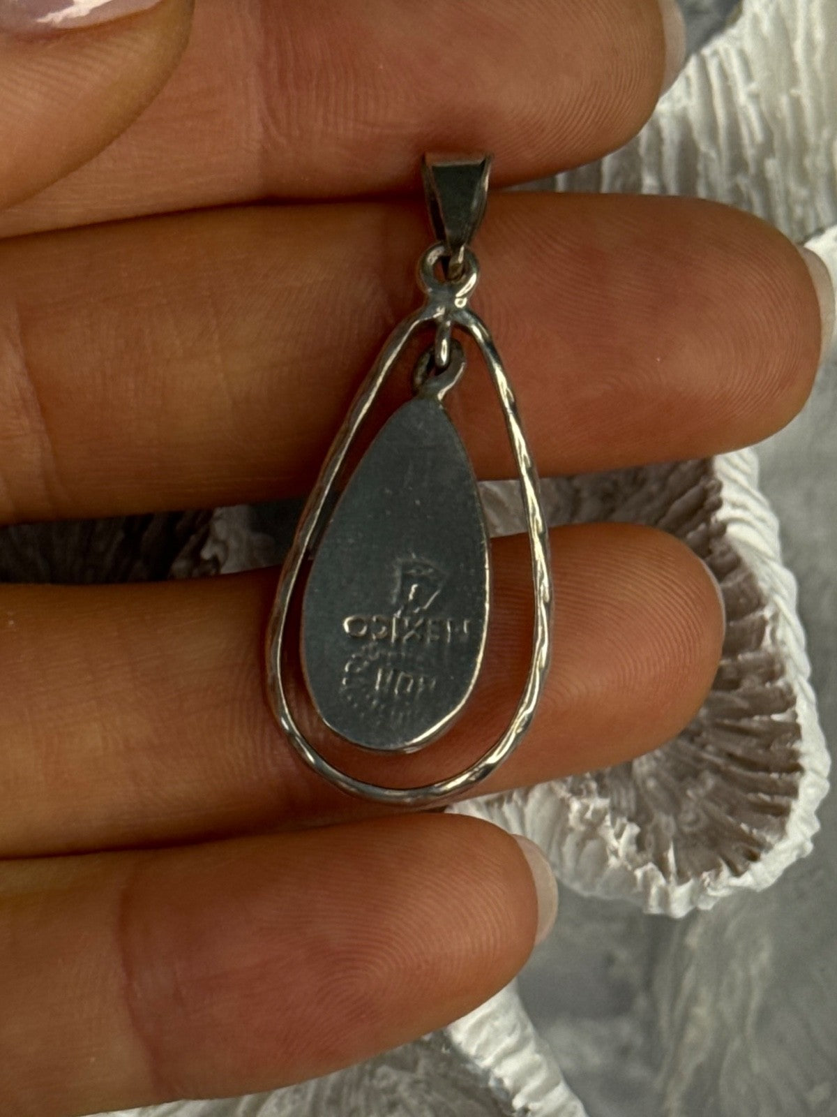 Vintage 925 Sterling Silver Carnelian Pendant Length 1.60 Inch