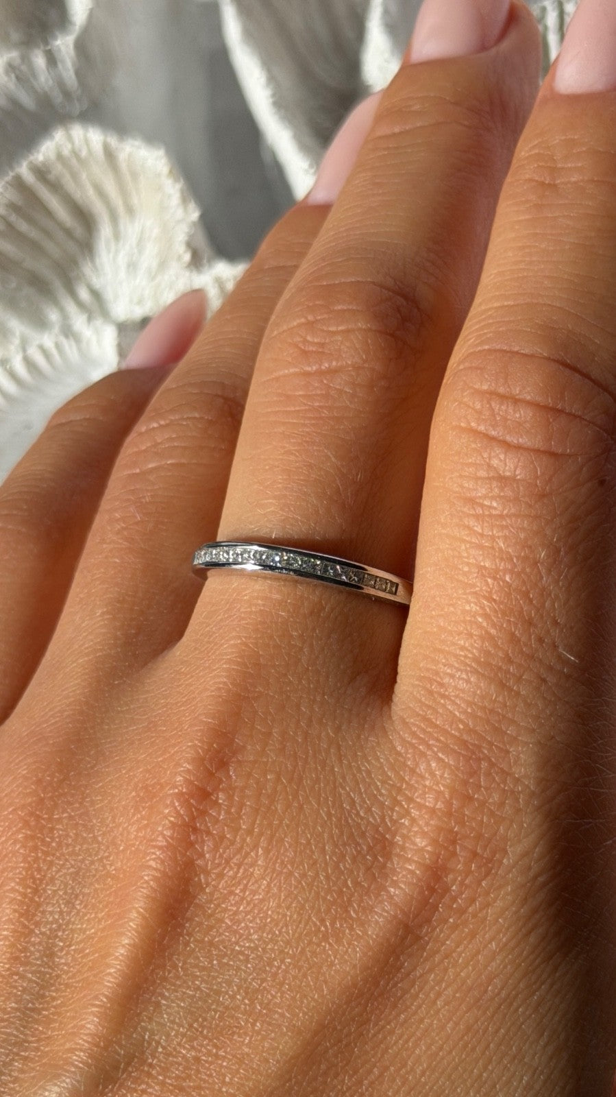 14K White Gold Diamond 0.25 ct Ring Size 9.5