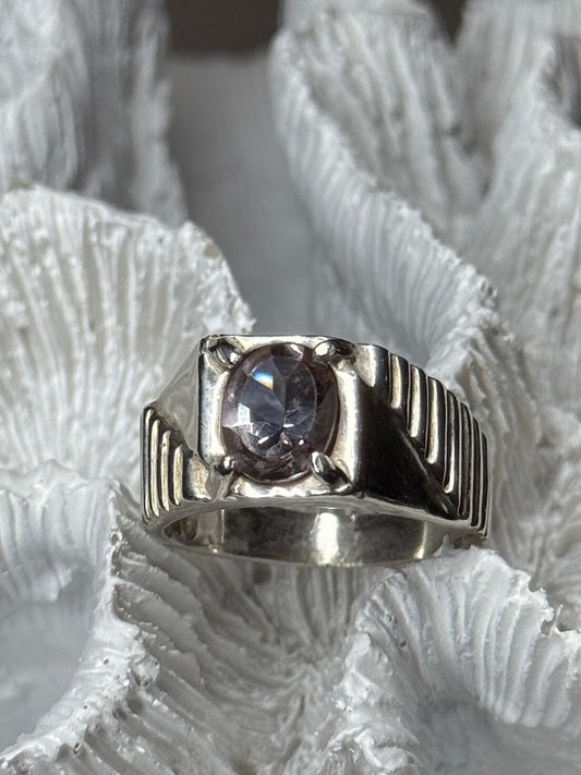 Men's 925 Sterling Silver Spinel Ring Size 8.5