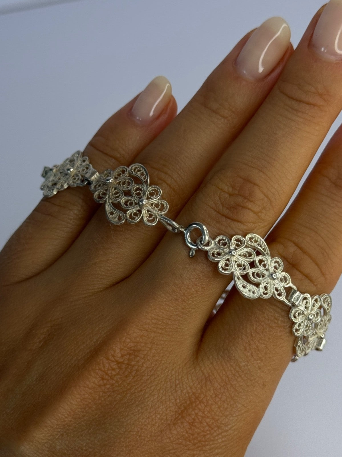 Vintage 925 Sterling Silver Bracelet Length 7.5