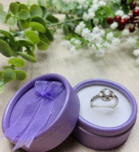 925 Sterling Silver Clear Quartz Ring Size 6.5