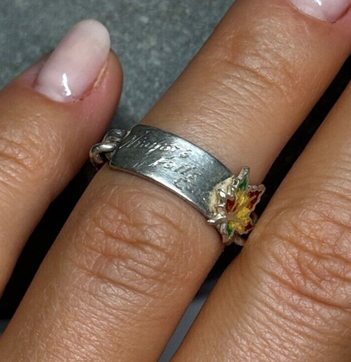 925 Sterling Silver Niagara Falls Canada Ring Size 5