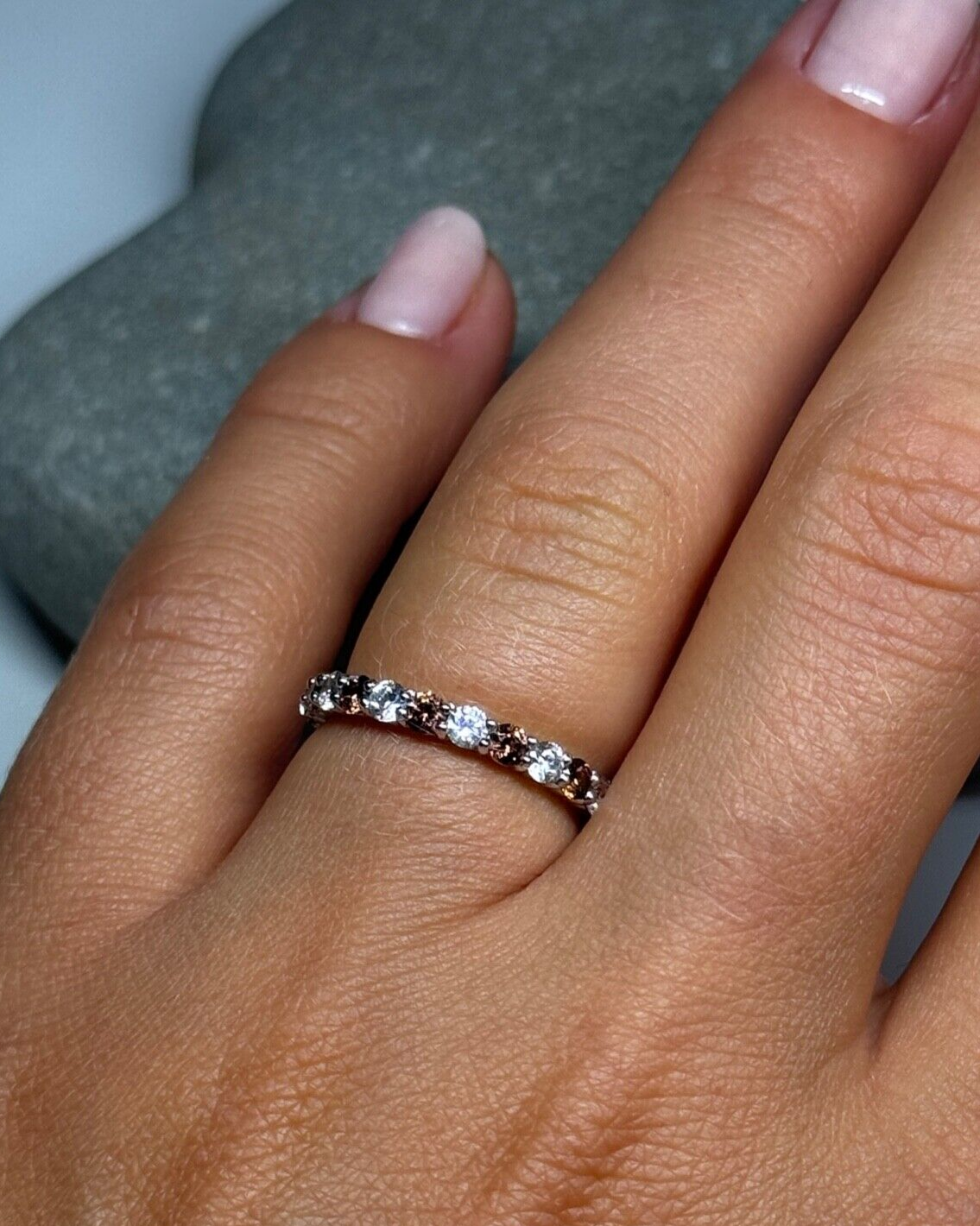 925 Sterling Silver CZ Ring Size 5.5