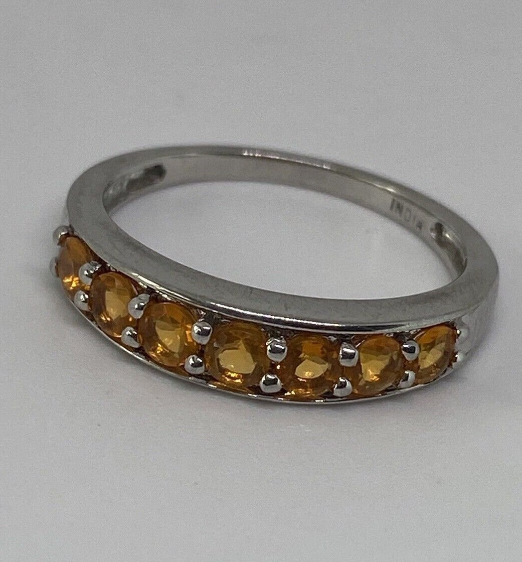 925 Sterling Silver CZ Ring Size 8