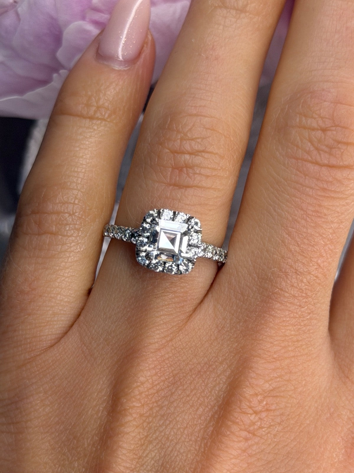 GOC 925 Sterling Silver tcw 1.75 Cz Ring Size 7