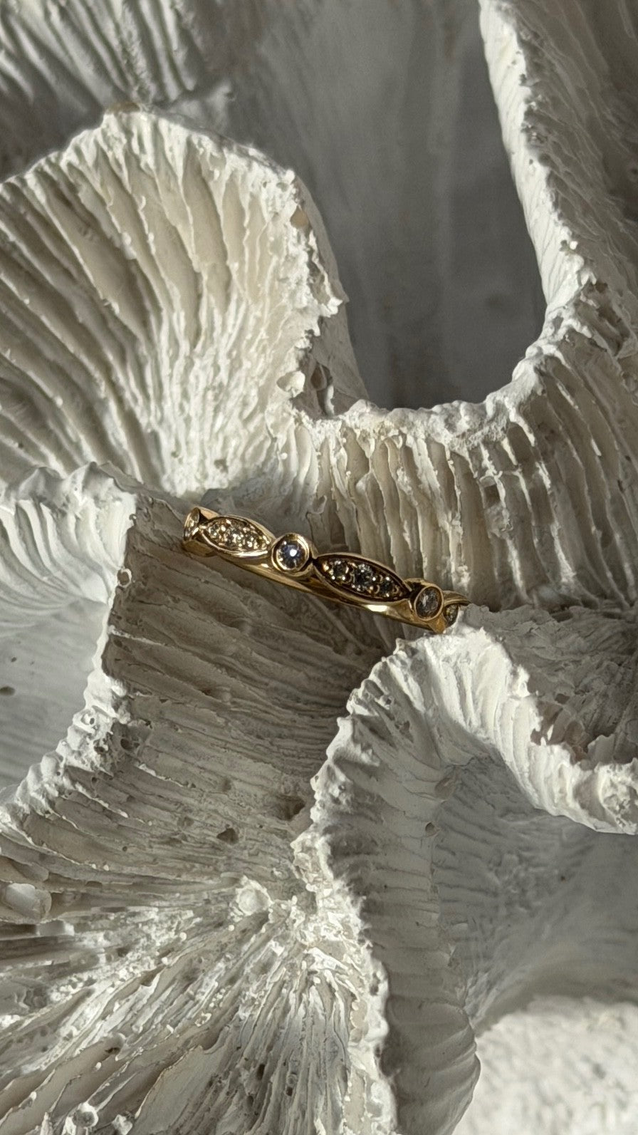 14K Yellow Gold Diamond 0.33 ct Ring Size 4.5