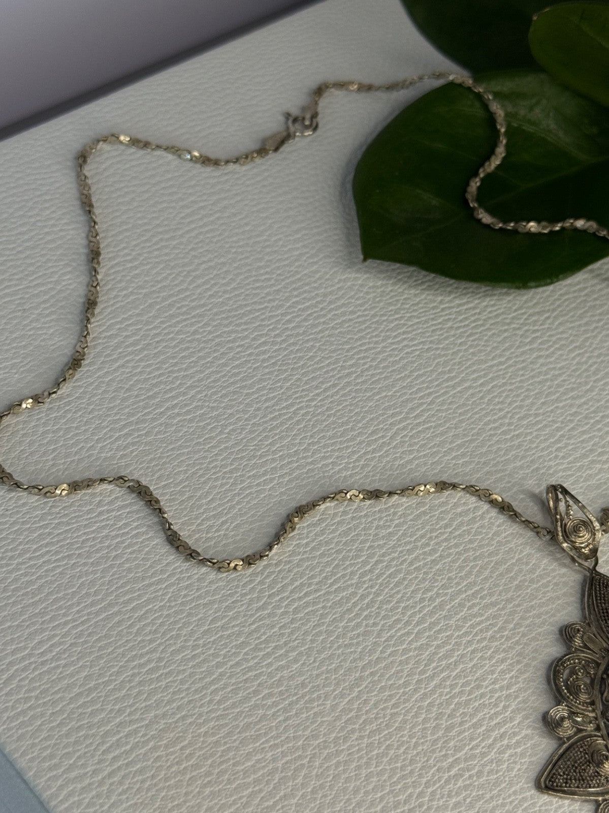 Vintage 925 Sterling Silver Necklace Length 18 Inch