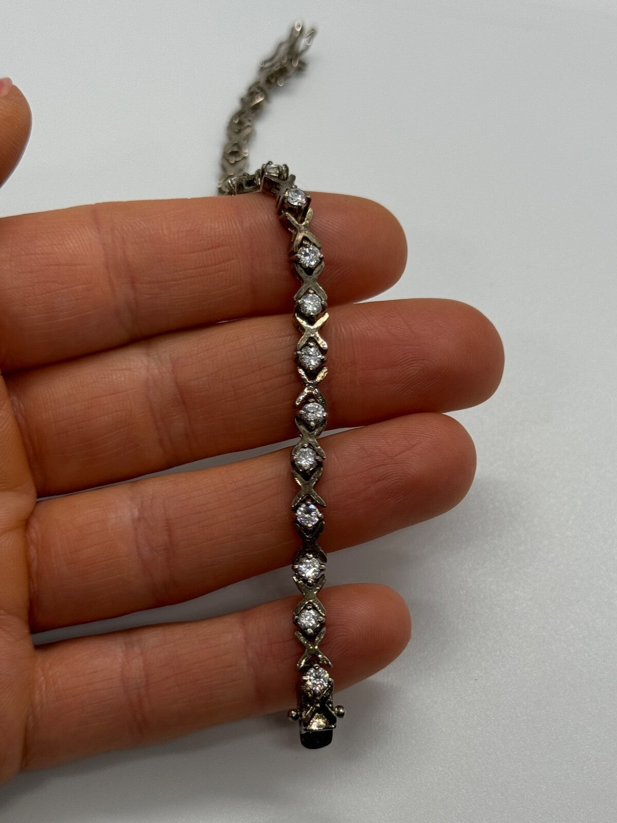 925 Sterling Silver CZ Bracelet