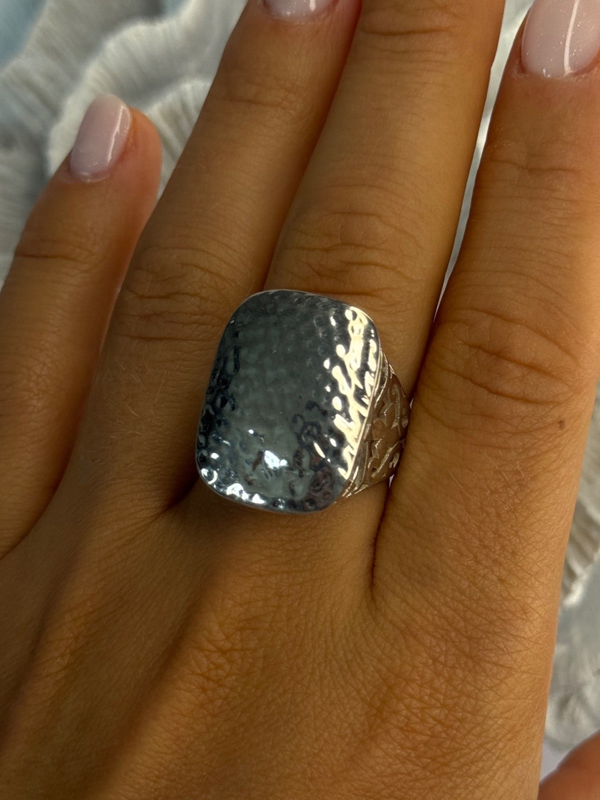 Vintage Filigree 925 Sterling Silver Ring Size 8