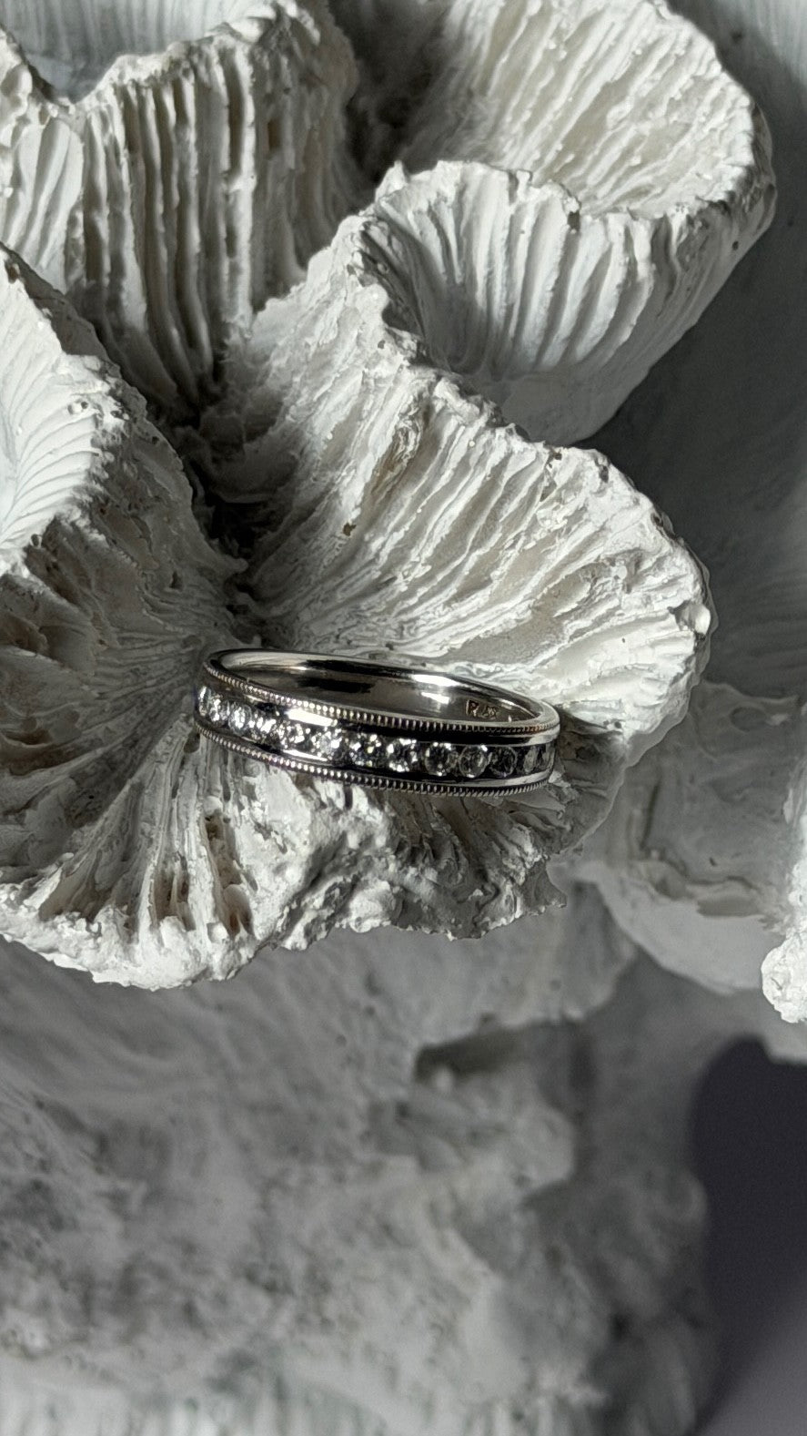 Platinum Diamond 0.20 ct Ring Size 4.5