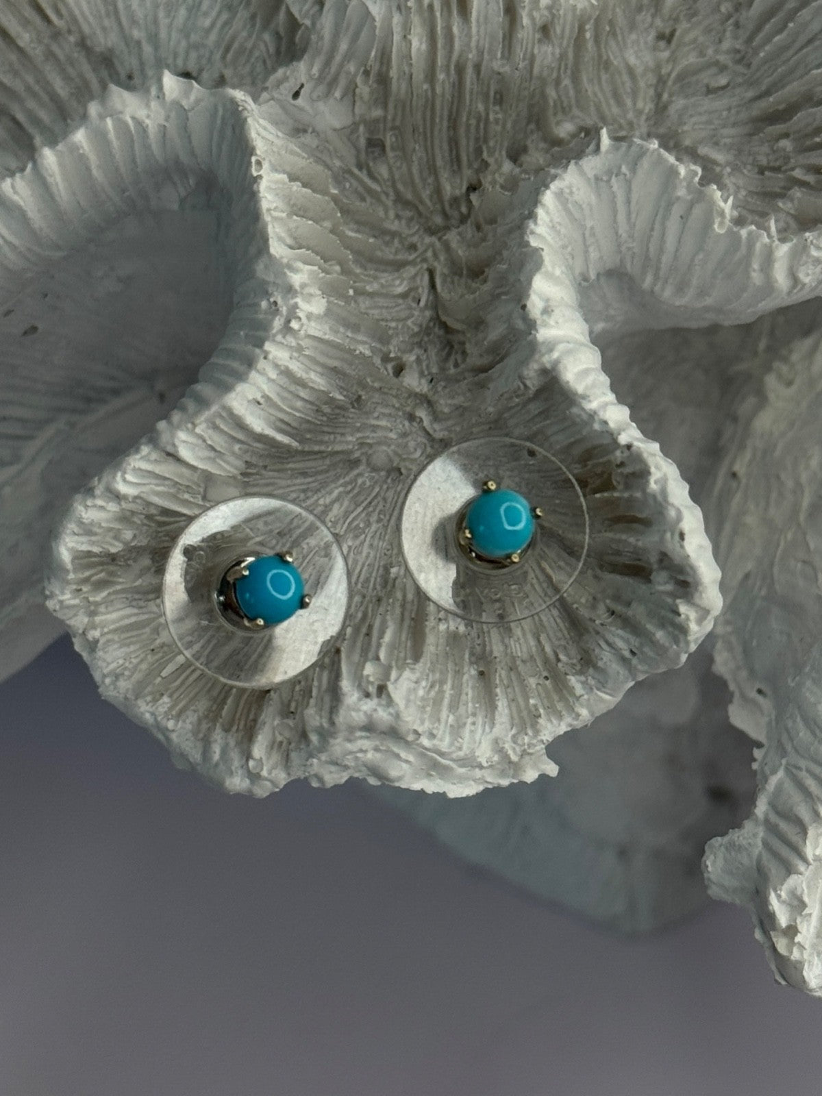 925 Sterling Silver Turquoise Stud Earrings