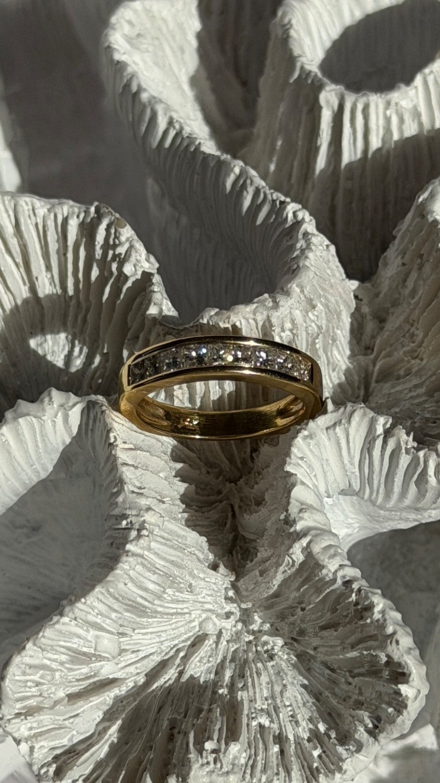 14K Yellow Gold Diamond 1 ct Ring Size 6