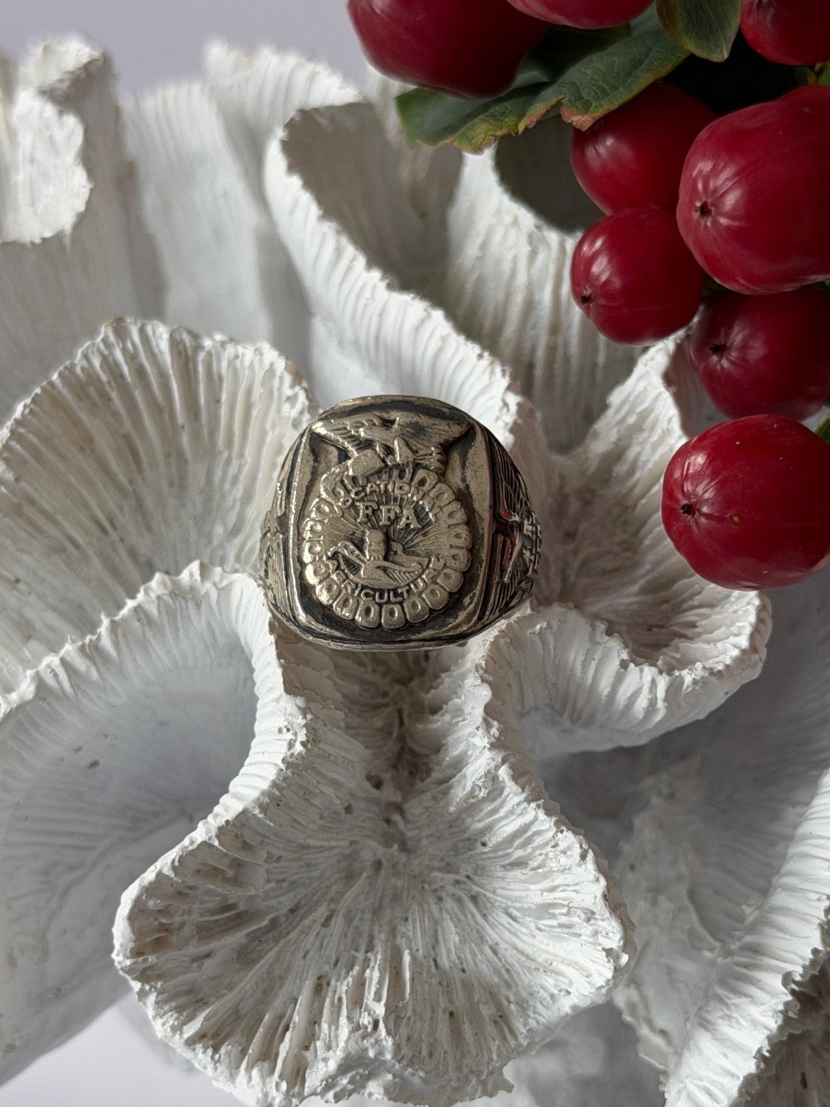 Vintage Balfour FFA 925 Sterling Silver Ring Size 8.5