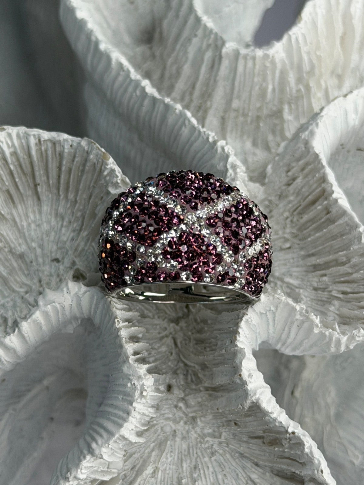 Beautiful Design 925 Sterling Silver Cz Ring Size 8