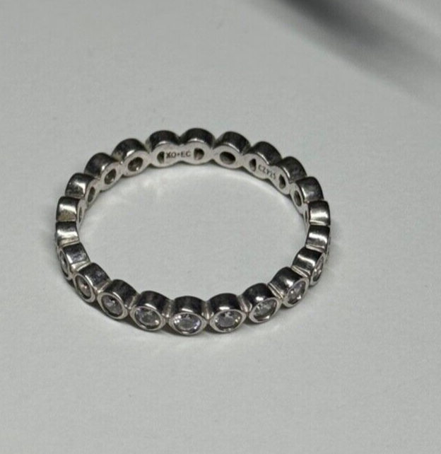 925 Sterling Silver CZ Ring Size 7.5