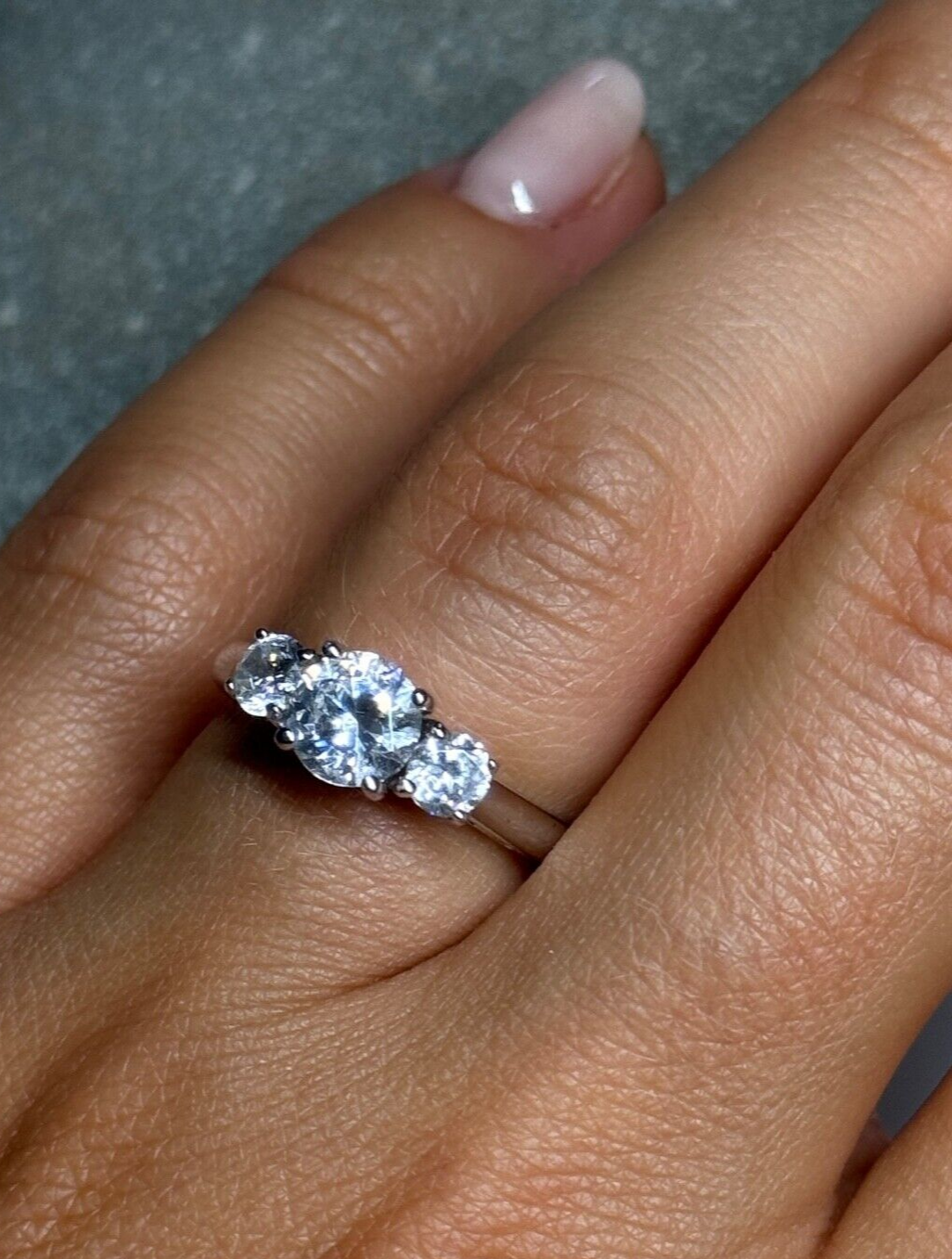 925 Sterling Silver CZ Ring Size 6.5