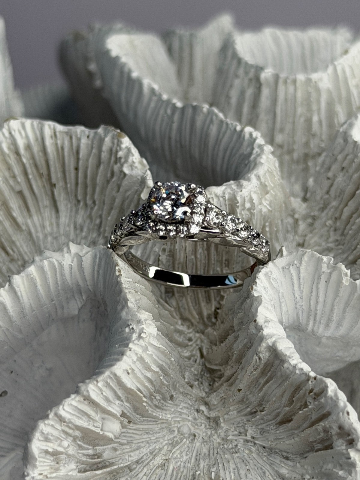 GOC 925 Sterling Silver Cz Ring Size 7