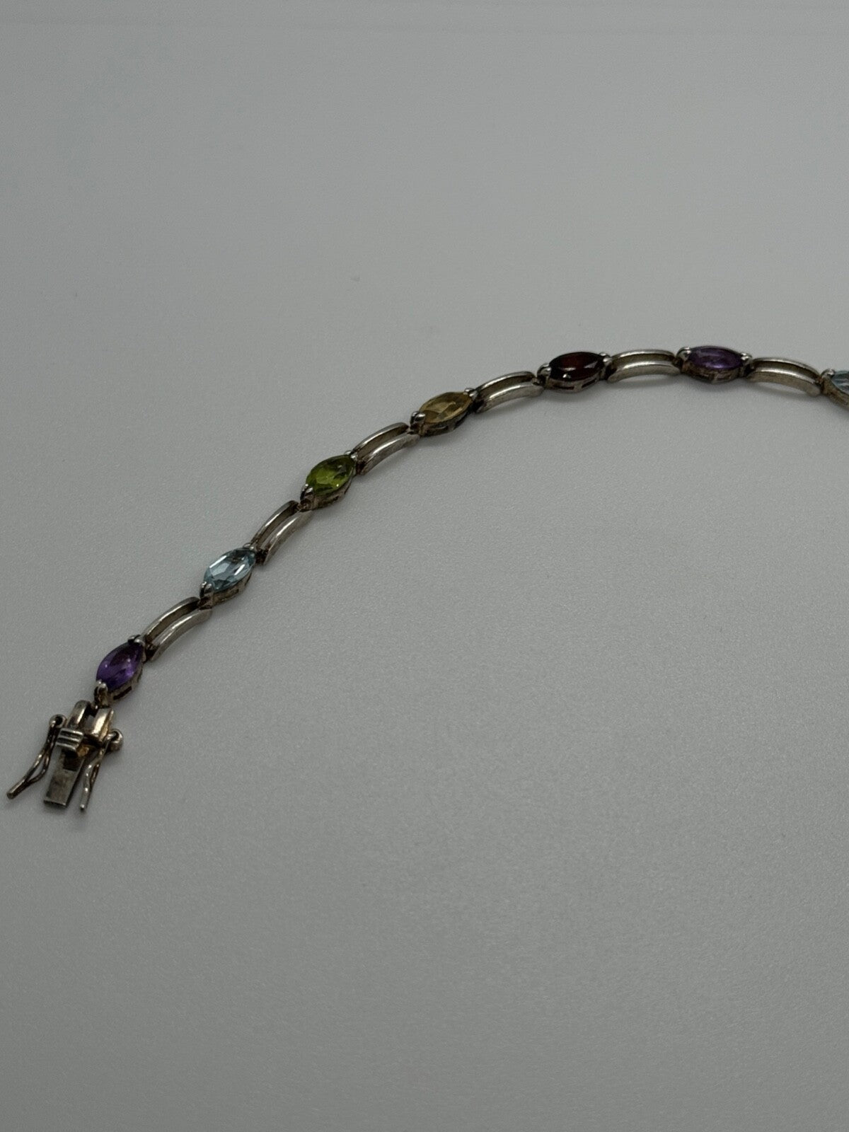 925 Sterling Silver Tourmalines Bracelet