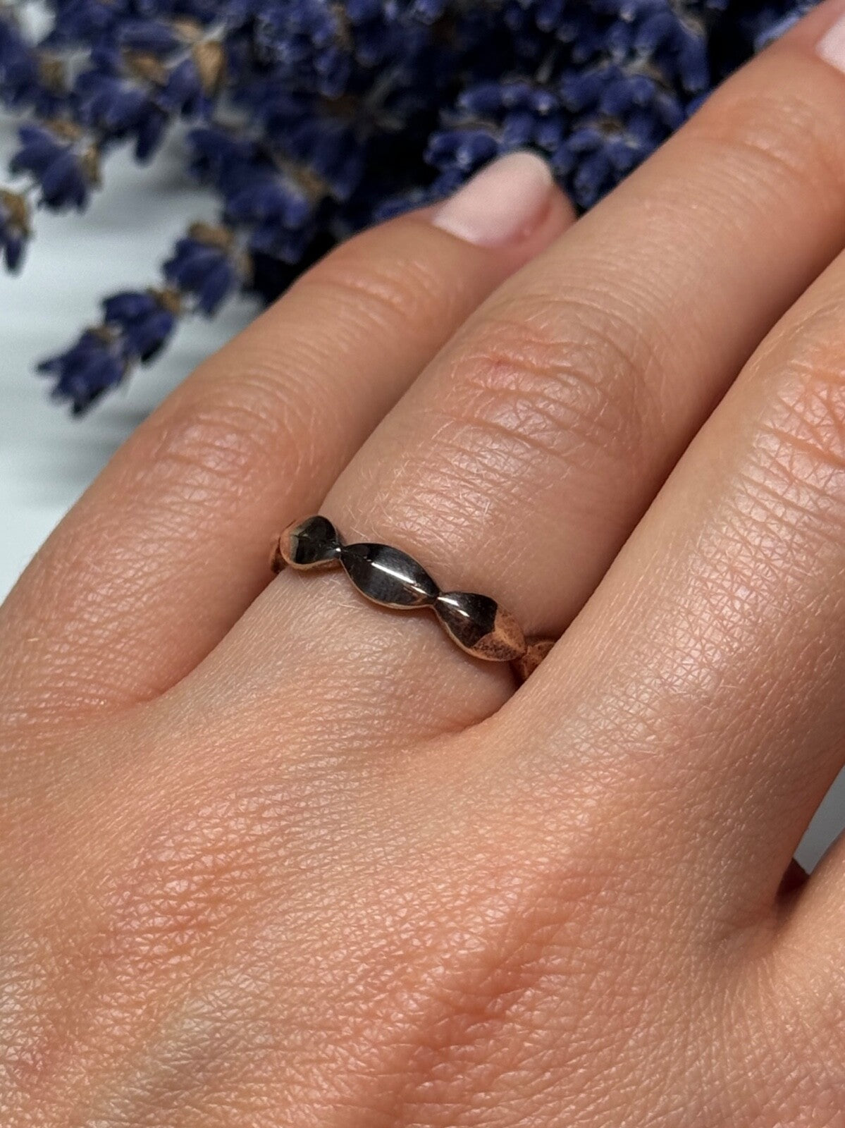 925 Sterling Silver Gold Plated Ring Size 6