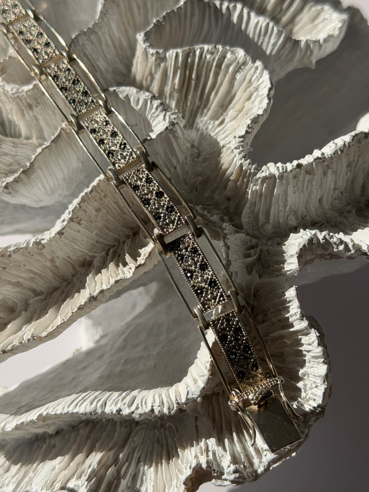 Vintage 925 Sterling Silver Marcasite Bracelet