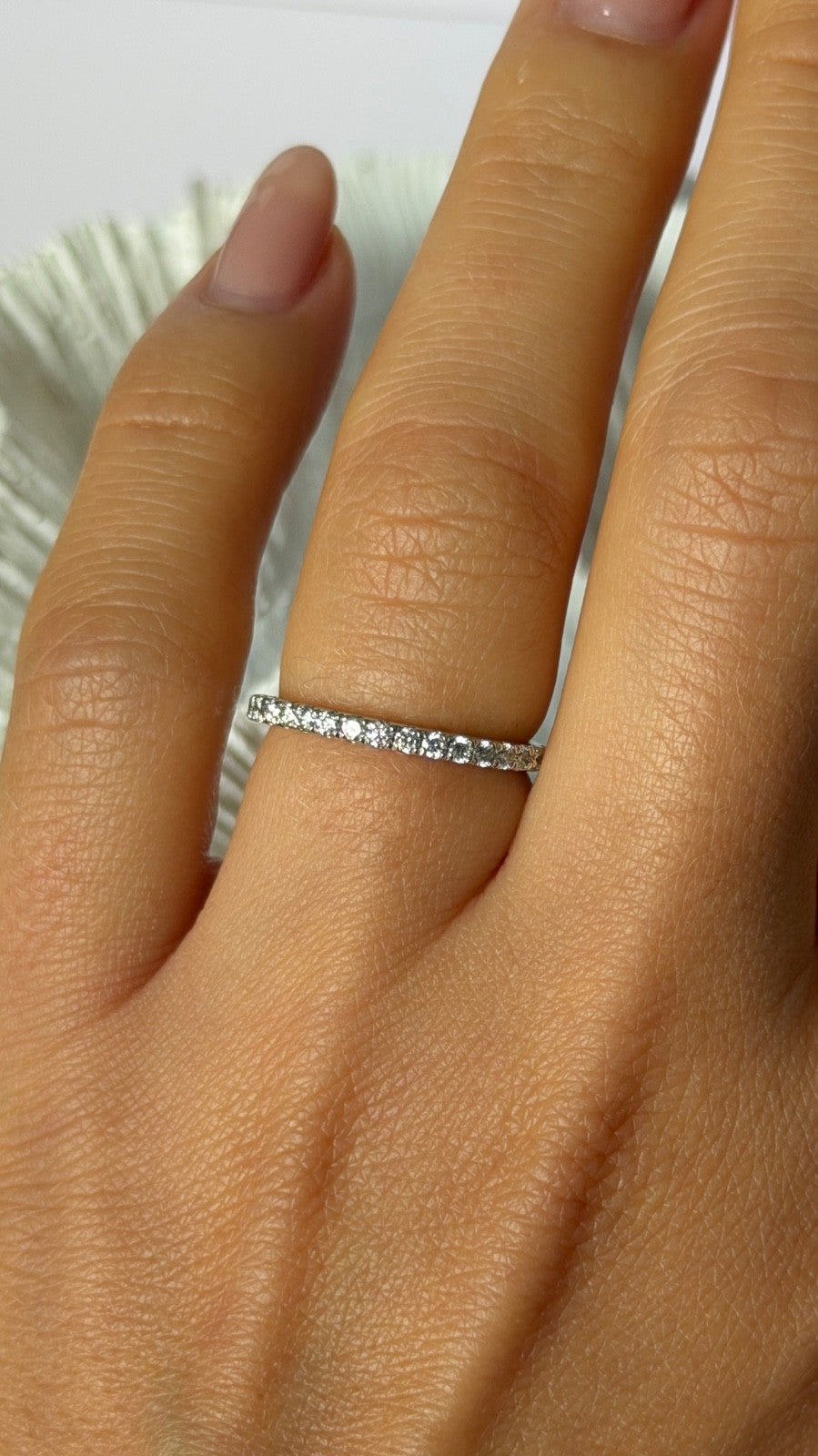 14K White Gold Diamond 0.46 carat Ring Size 5.5
