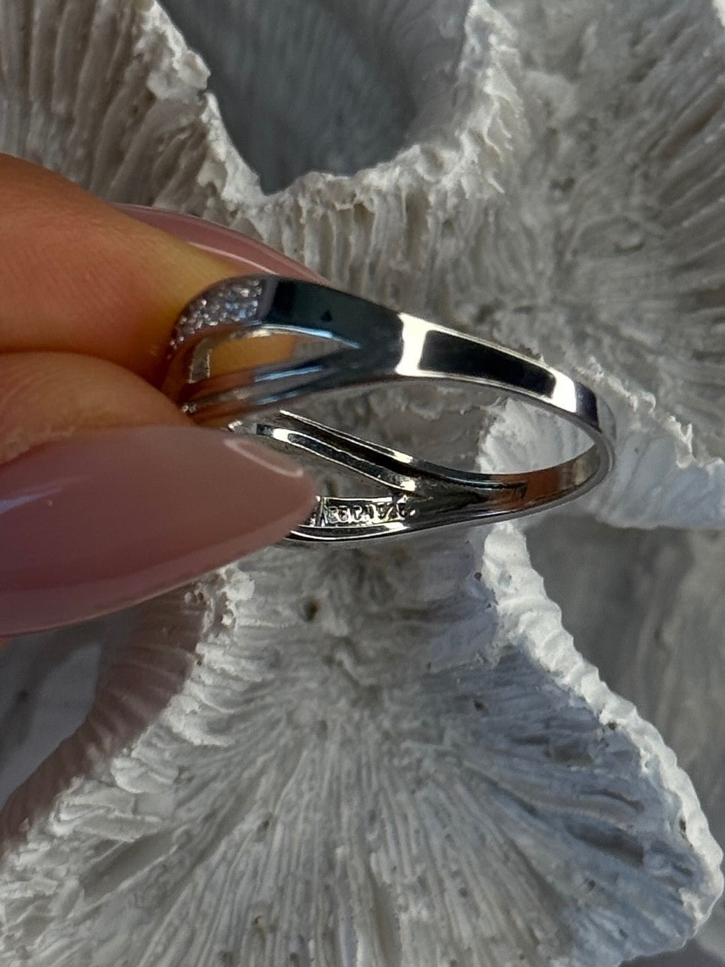 925 Sterling Silver Beryl Ring Size 9
