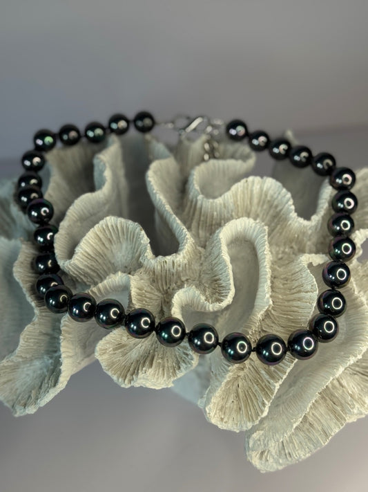 Aesthetic 925 Sterling Silver South Sea Shell Pearls Necklace Length 18 Inch