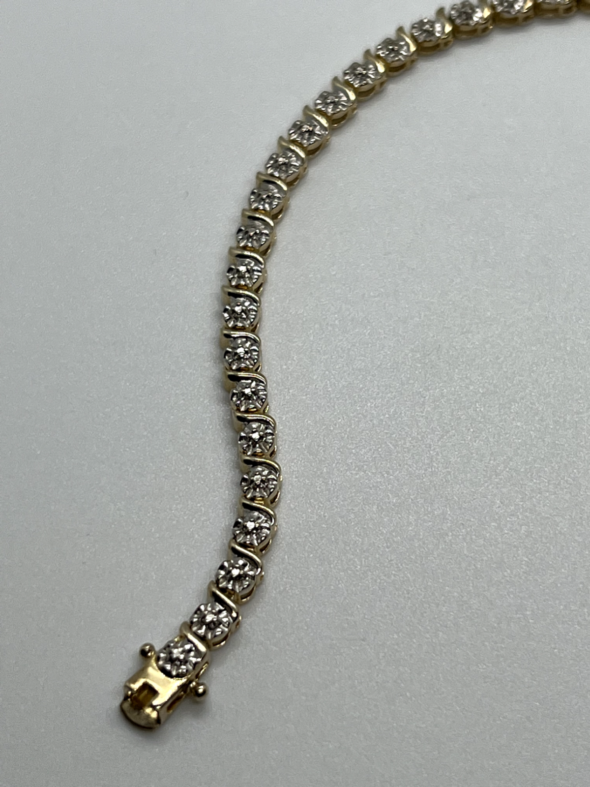 925 Sterling Silver Gold Plated Charm Bracelet