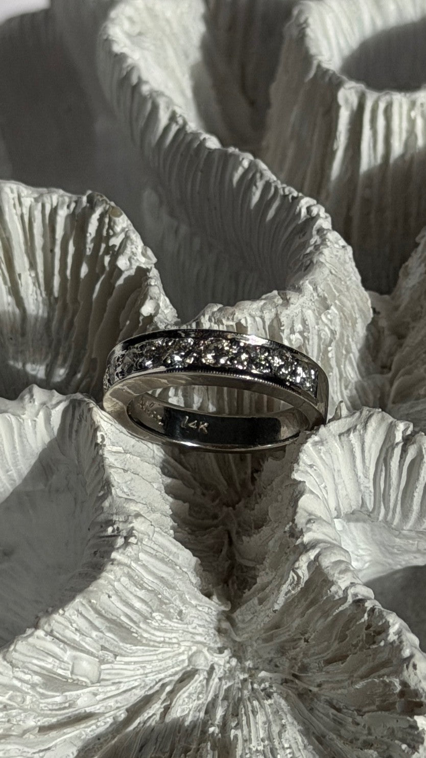 14K White Gold Diamond 0.75 ct Ring Size 5.5