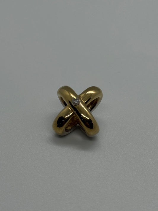 14K Yellow AND White Gold Pendant Lenght 17.3 mm