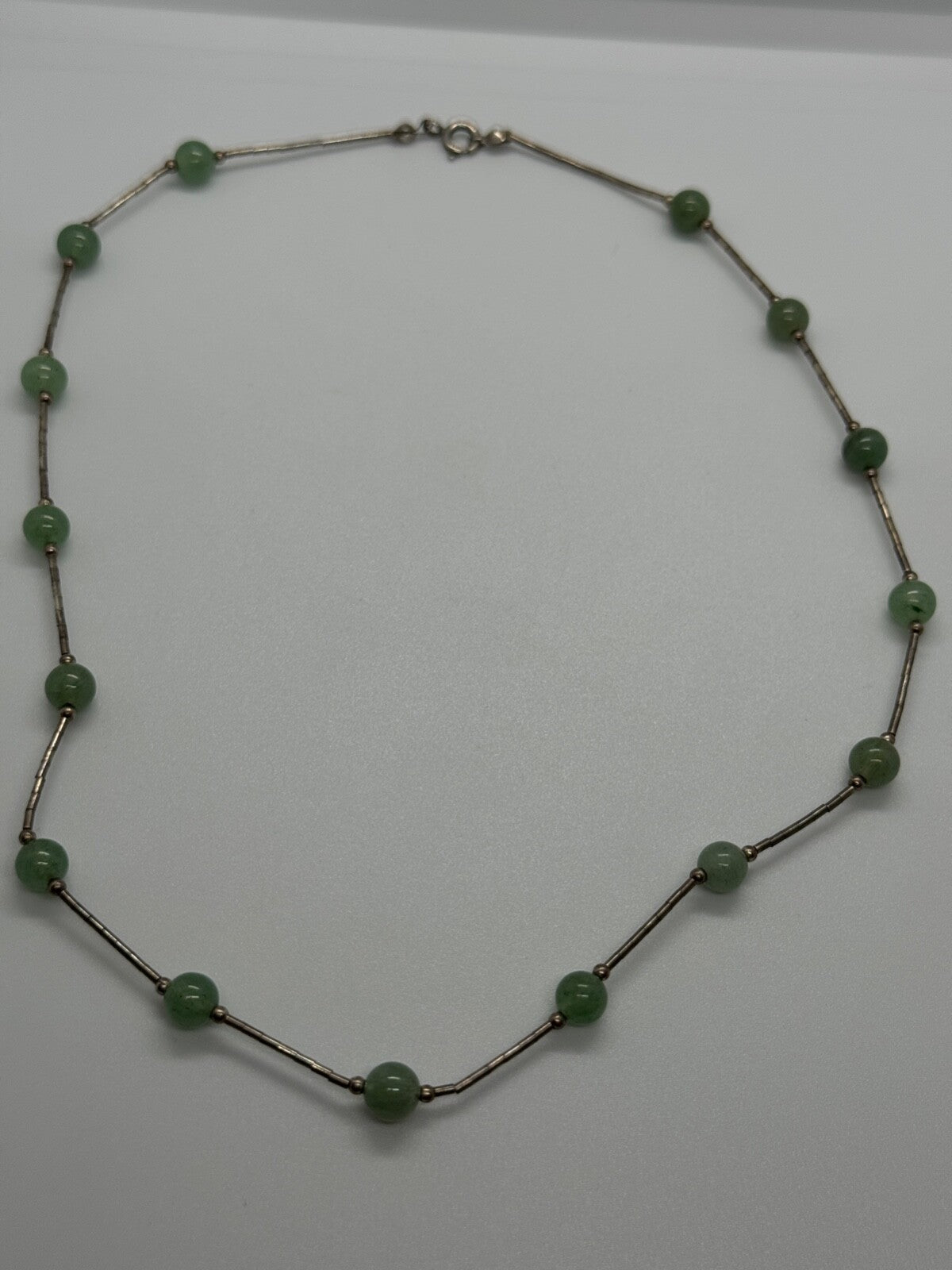 925 Sterling Silver Nephrite Necklace