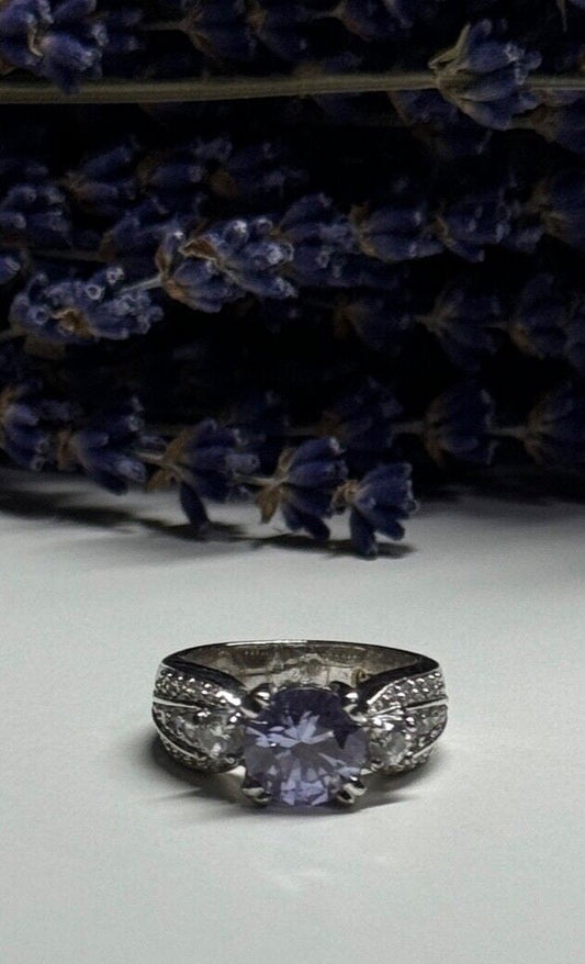 925 Sterling Silver CZ Ring Size 6