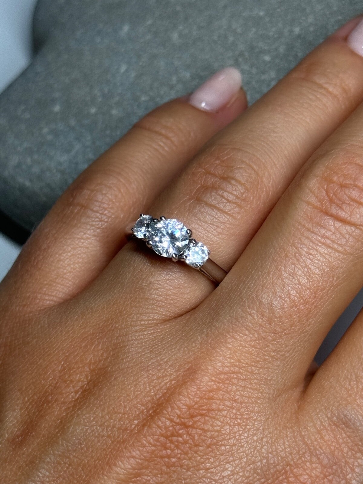 925 Sterling Silver CZ Ring Size 6.5