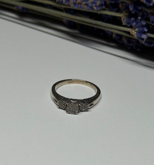 Jtw 925 Sterling Silver Sapphire Ring Size 7
