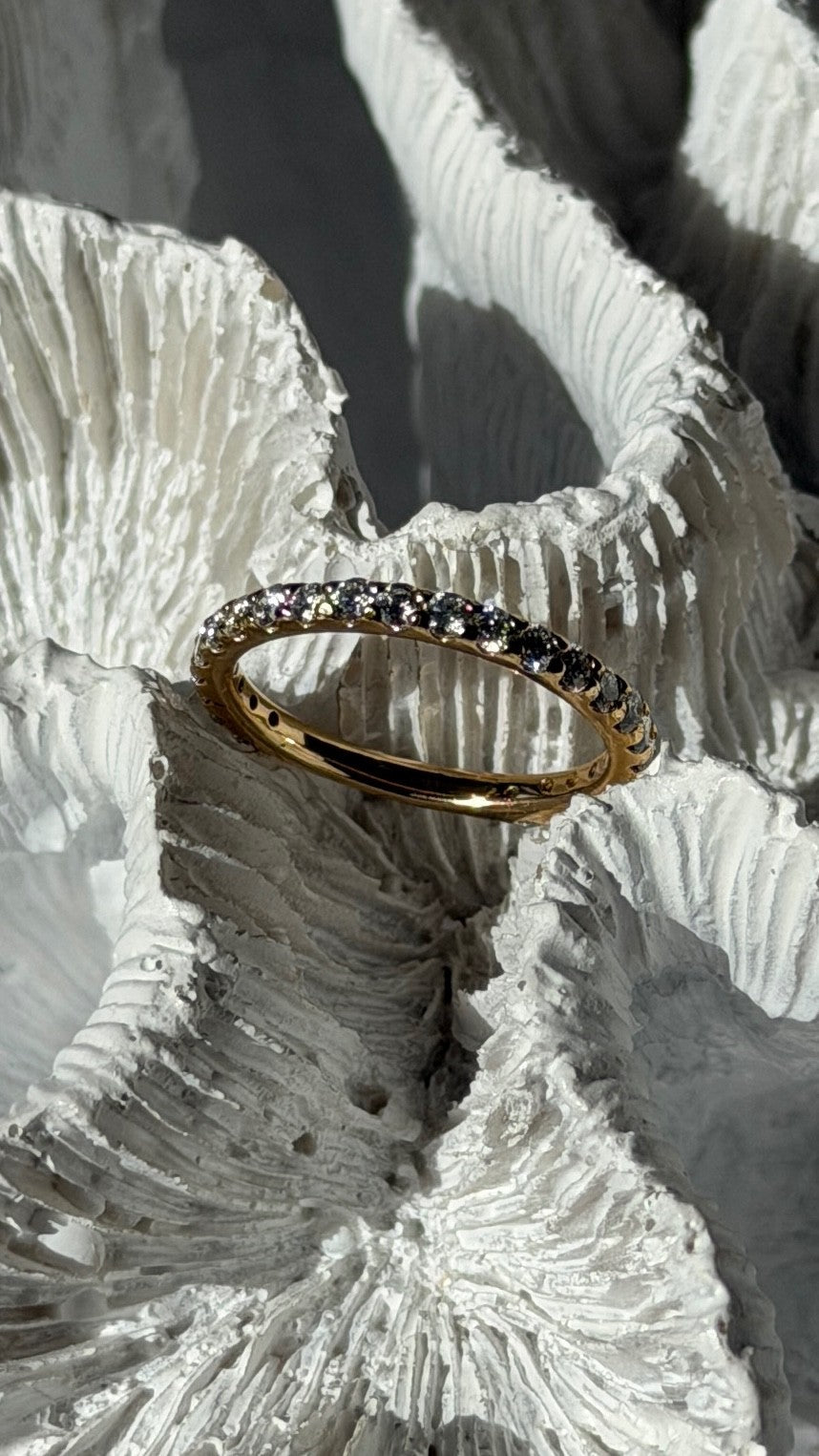 Custom 14K Yellow Gold Diamond 0.77 ct Ring Size 6