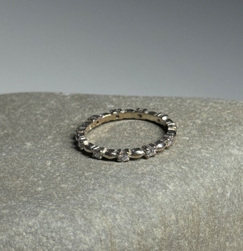 925 Sterling Silver CZ Ring Size 7.5