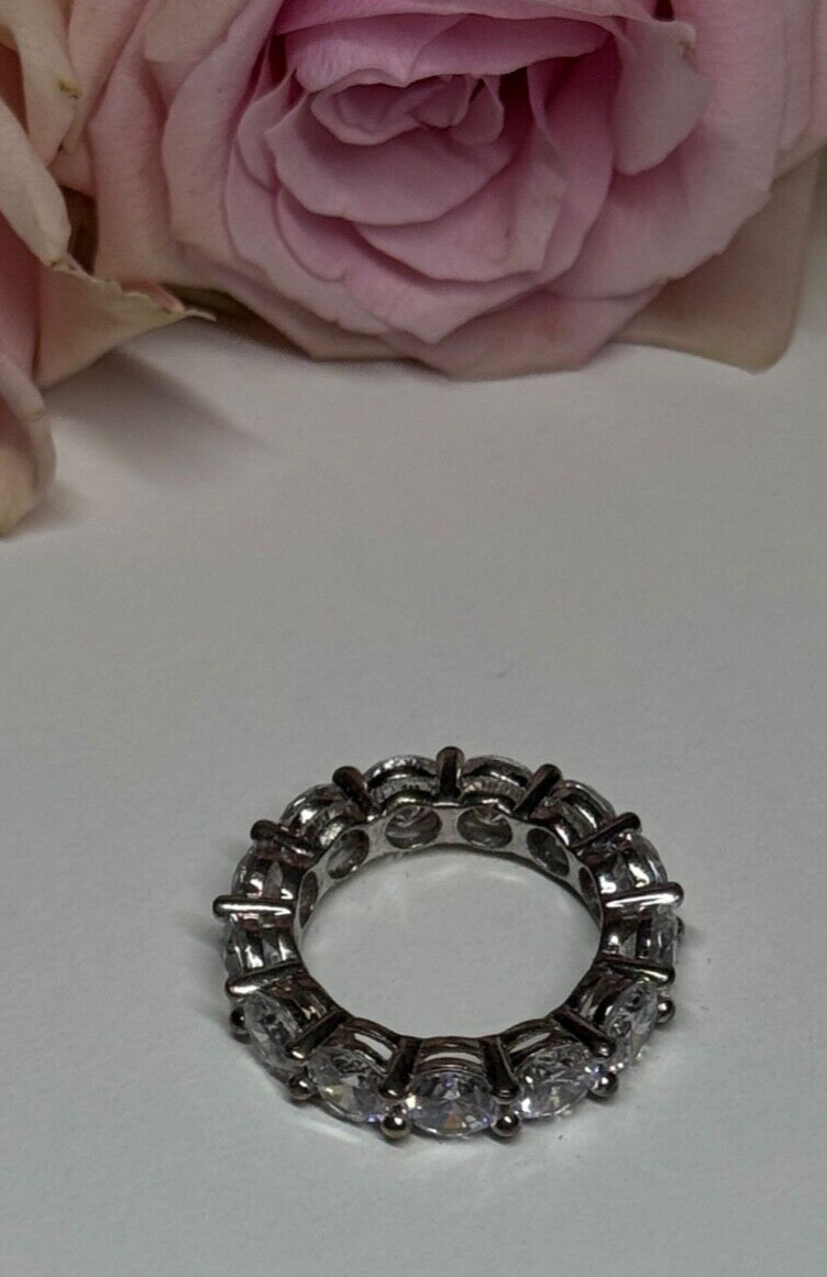 925 Sterling Silver CZ Ring Size 4