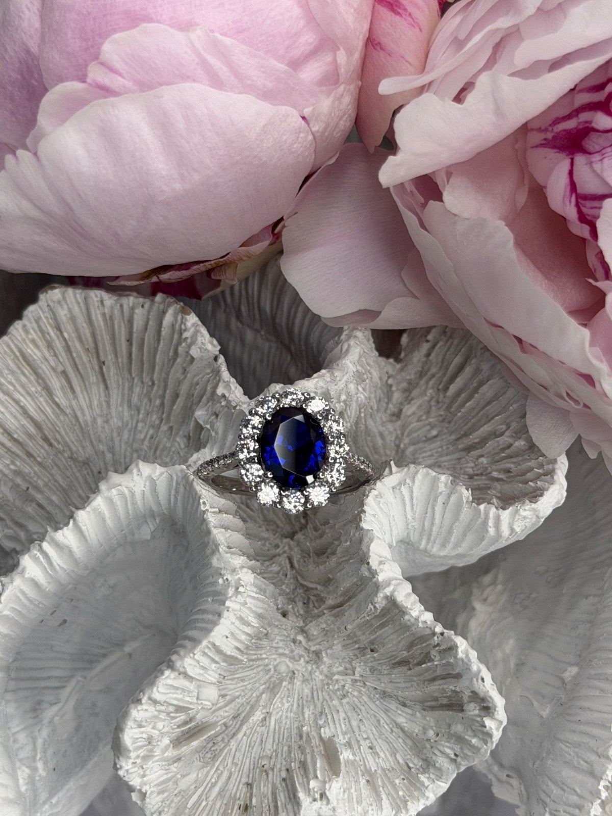 925 Sterling Silver Crystals Swarovski Ring Size 6