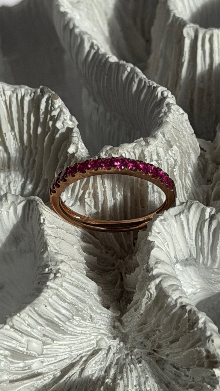 10K Rose Gold Ruby 0.50 ct  Ring Size 7