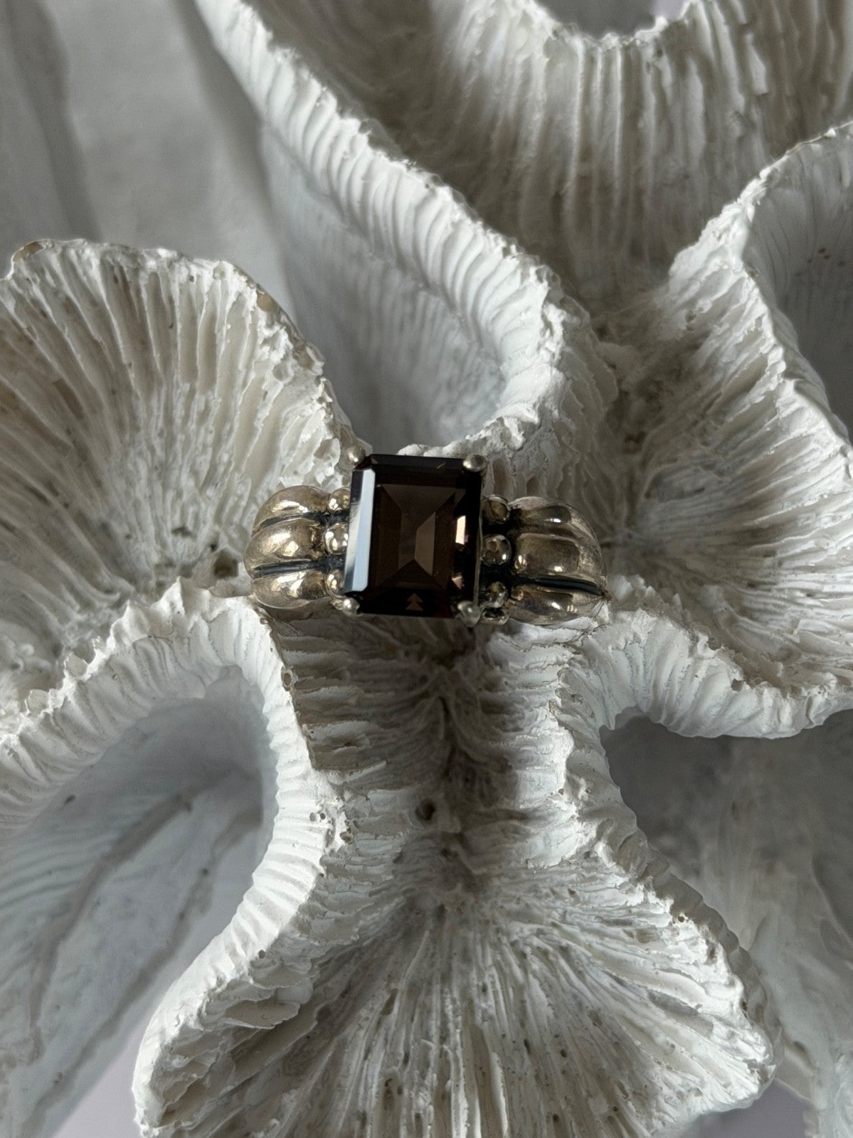 Avon 925 Sterling Silver Brown Tourmaline Ring Size 8