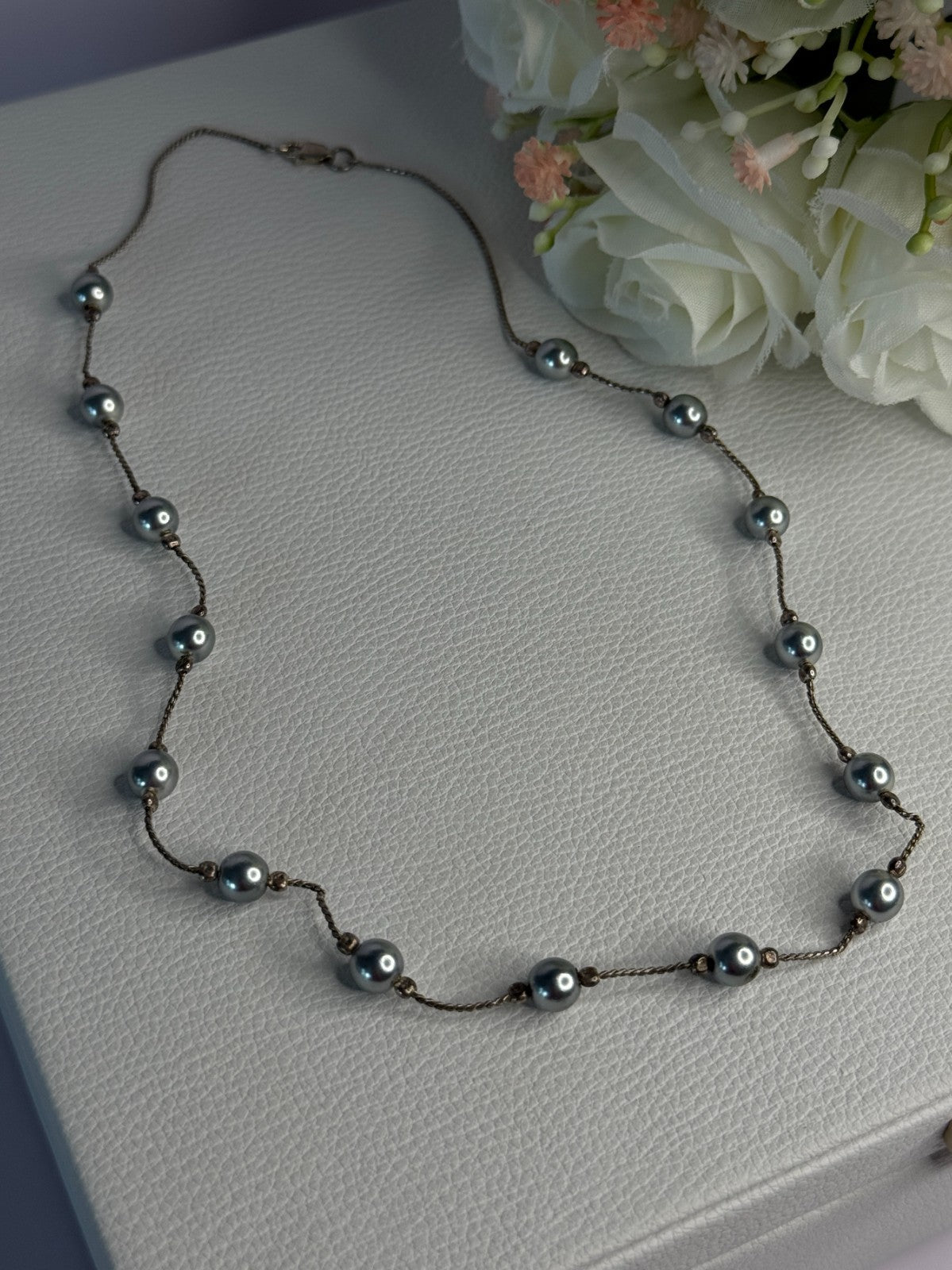 925 Sterling Silver Beautiful Necklace Length 17 Inch